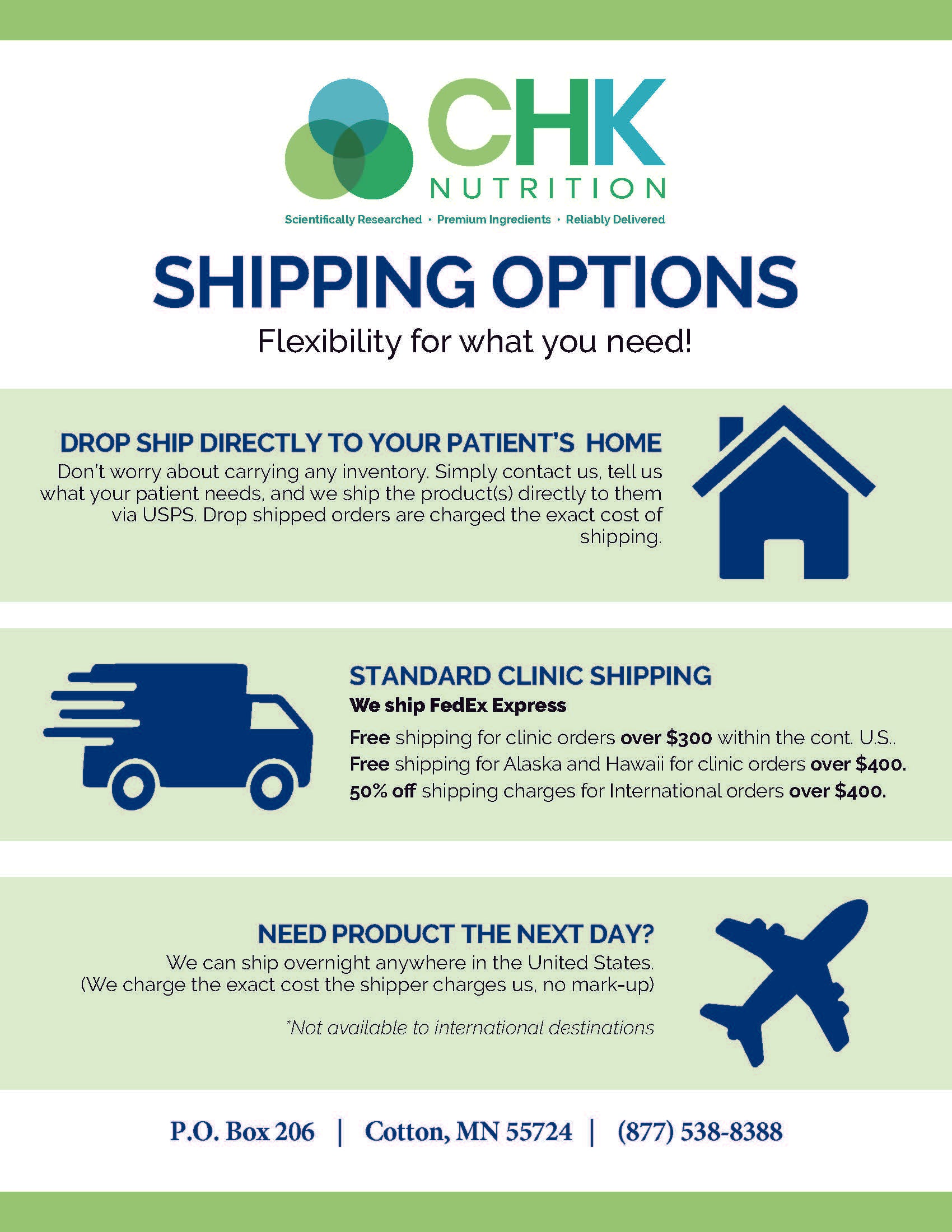 Shipping Options